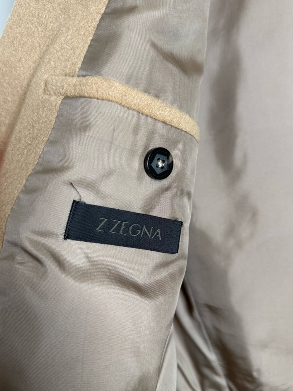 Z Zegna Camel/Taupe Wool-Blend Coat - Picture 7 of 9